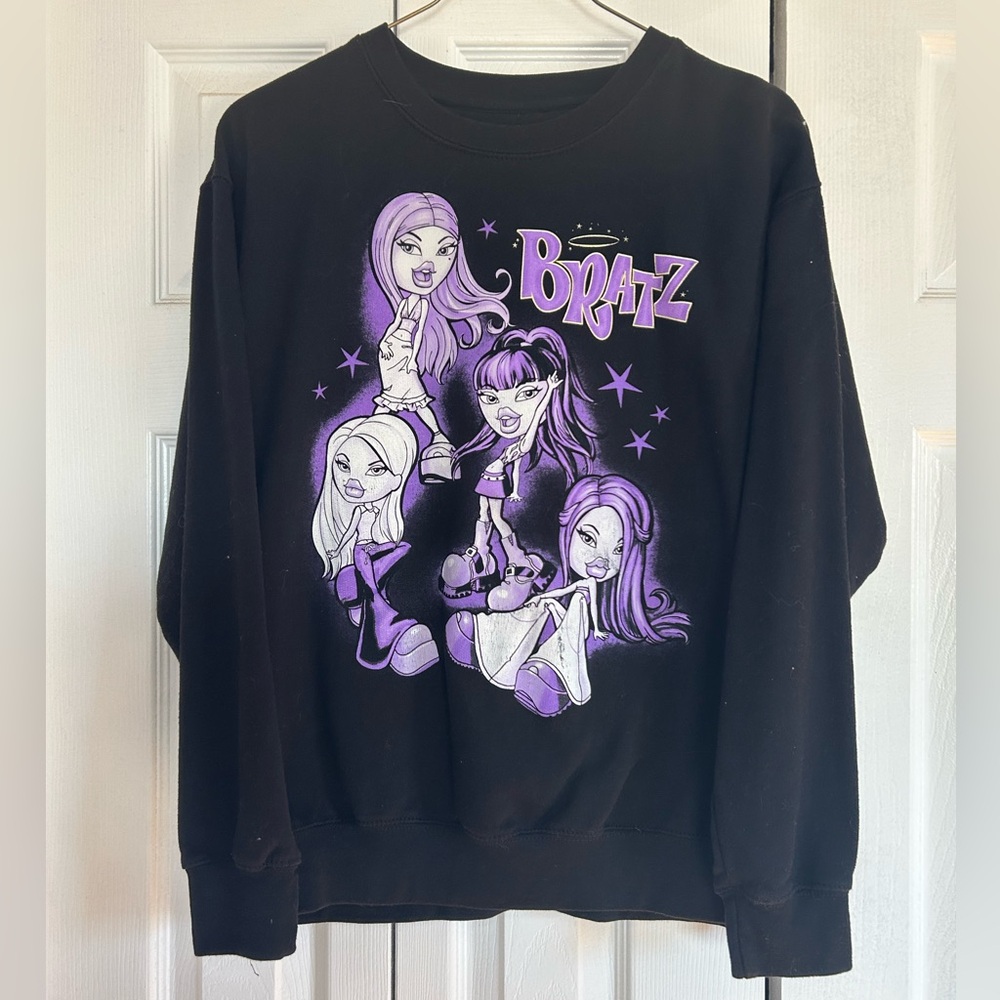 Y2K Bratz Black Sweatshirt with Purple Graphics - Picture 2 of 4